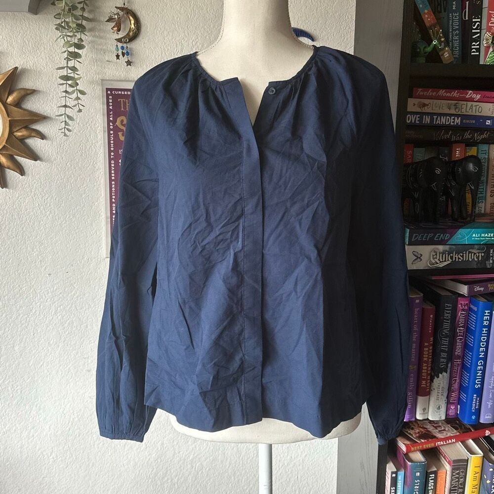 Universal Thread Size XS Navy Blue Blouse Long Sleeve NWT
